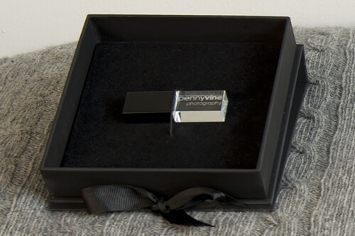 Black Crystal USB with Black Box