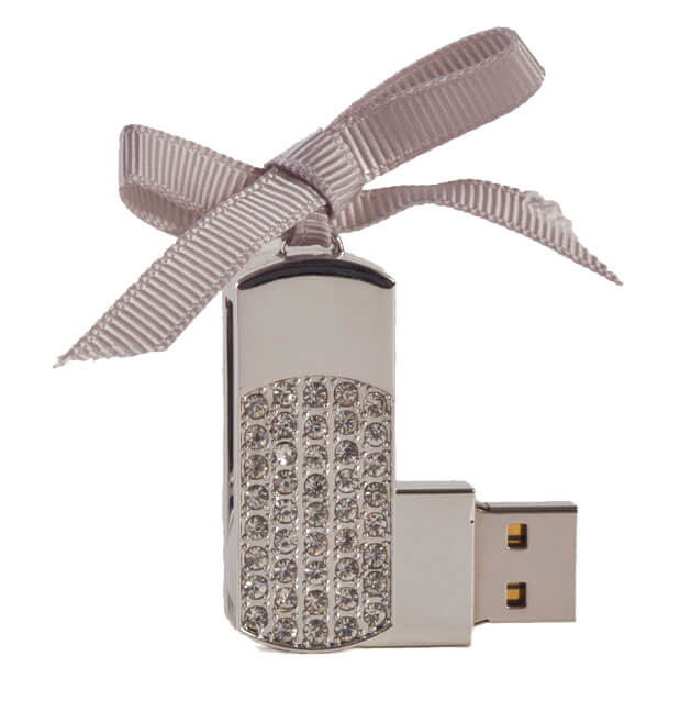 Clear Jewel Twist USB Flash Drive