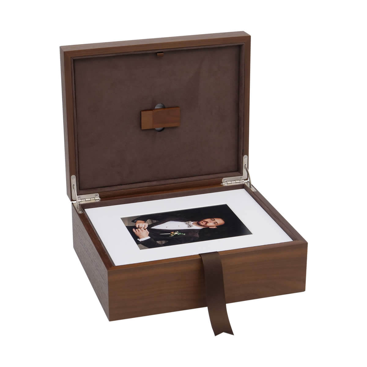 10x8 Walnut Wood Window Folio Box