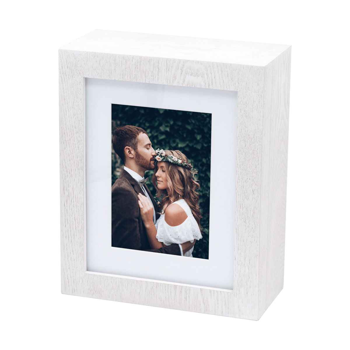 10x8 White Wood Window Folio Box