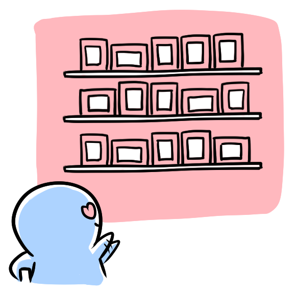 Using a reveal wall in a print viewing