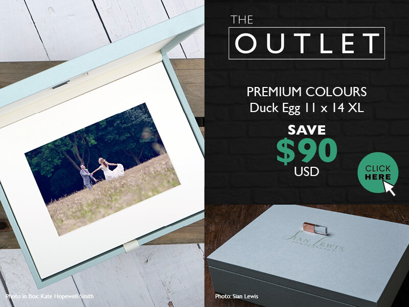 Outlet Clearance - Duck Egg 11x14 XL Folio Box