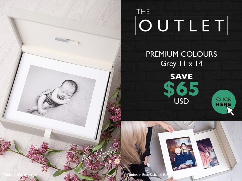 Outlet Clearance - Grey 11x14 Folio Box