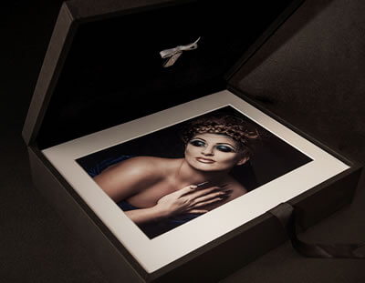 Black Folio Box with 10x7 matted prints