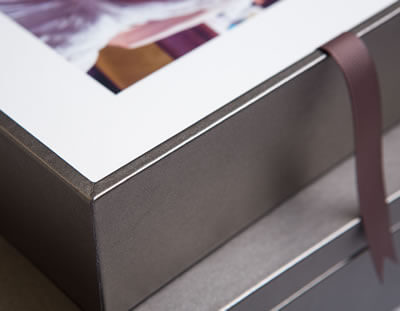 Pewter Folio Box with 10x7 matted prints