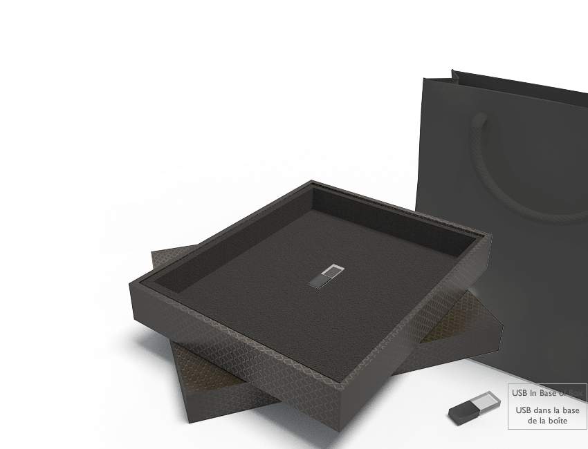 PRINT BOX WITH USB AND GIFT BAG - NO MATS