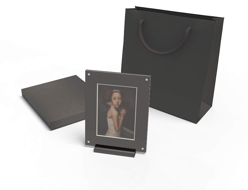 Black 8x10 Folio Frame, Black mat
