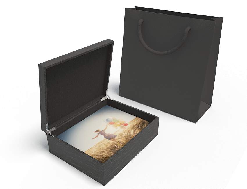 Black 20 Box w/Blk Gift Bag - no mats or prints