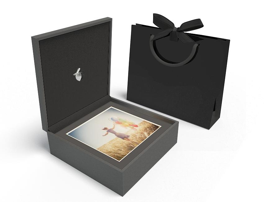 Premium Black Box 13x13 XL - Heart USB, Black Mats, Black Bag