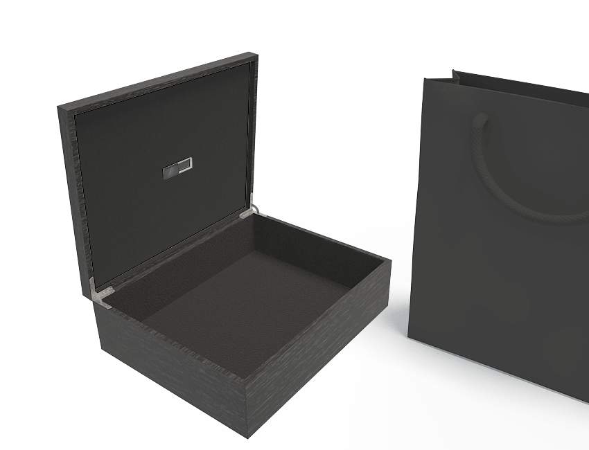 Black Wooden Folio Box