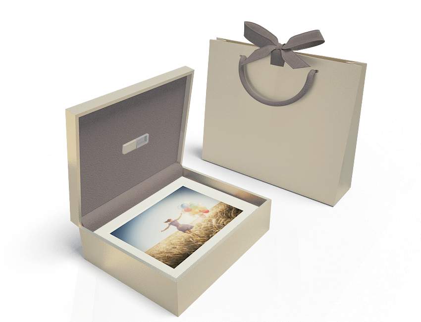 PPP Champagne with gold foil folio box 8x10