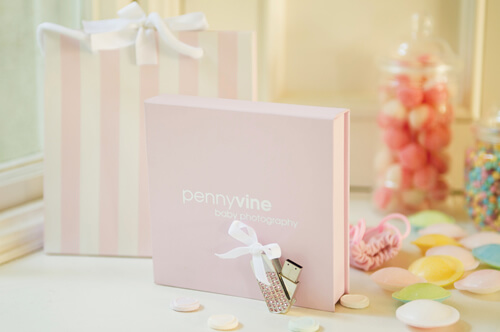 Pink Jewelled Twist USB with Pink Box