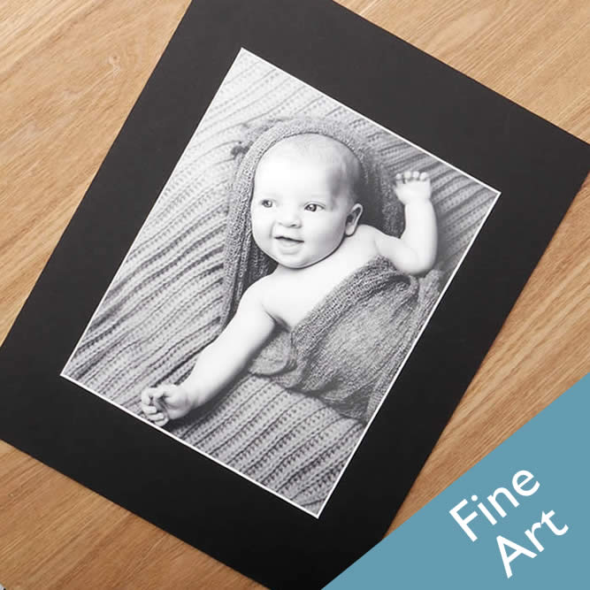 Fine Art Mat 10x8 Black - Pack of 20