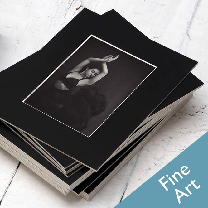 Fine Art Mat 7x5 Black - Pack of 20