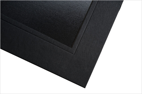 Close up of a black mount