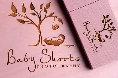 Laser engraved USB and Wooden Box in Pink
