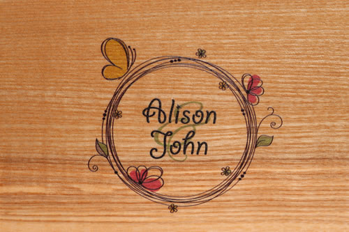 UV Colour printed USB and Oak Wooden Box