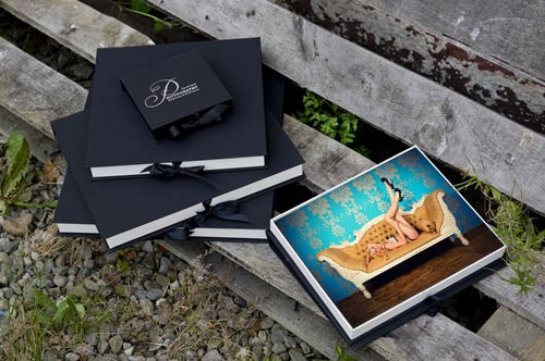 Black and Ivory Print Box