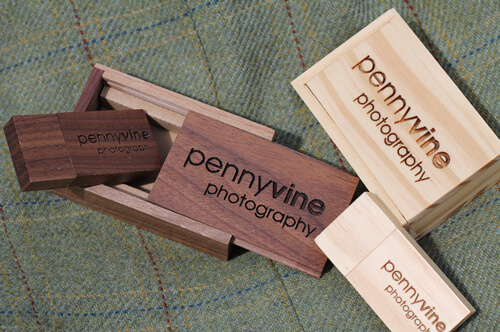 Wooden USB presentation boxes
