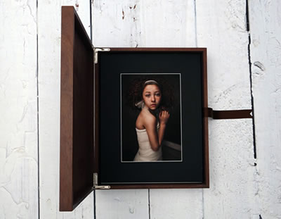 Walnut Folio Box with 10x7 matted prints