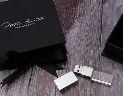 Silver Foil Branding on a Black Box