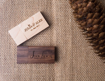 Maple and Walnut Wood USB Flash Drives